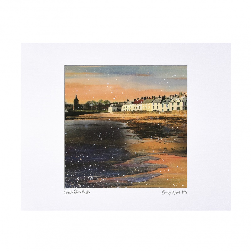 Castle Street, Anster Limited Edition Print with Mount